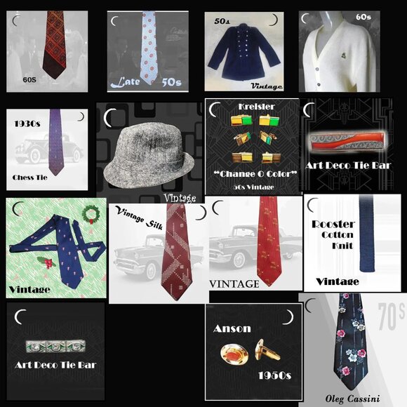 Vintage Brown Silk Wide Tie, Atomic Print Necktie - Picture 12 of 15